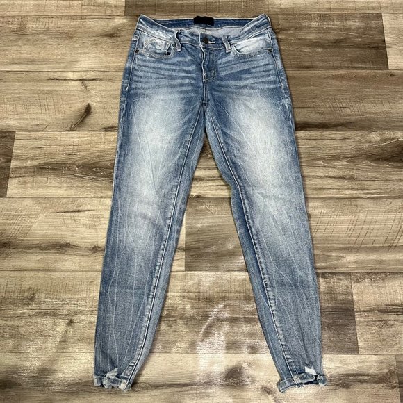 Buckle Denim - Buckle Black Fit No 53 Ankle Skinny Distressed Jeans Blue Women’s Size 26
